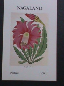 ​NAGALAND-1973 PROMOTION-EPIPHYLLUM IPLENDIDUM FLOWER -IMPERF MNH S/S-EST.$6