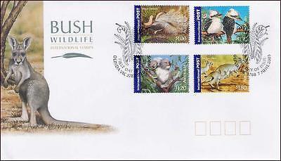 AUSTRALIA - 2005 BUSH WILDLIFE / KANGAROO WILD ANIMALS BIRDS - 4V FDC