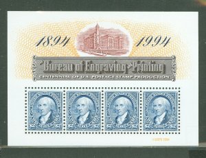 United States #2875 Mint (NH) Souvenir Sheet