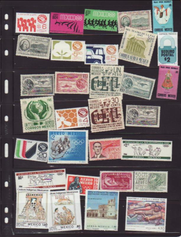 Lot of all different Mexico MNH