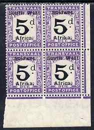 South West Africa 1927 Postage Due 5d black and violet co...