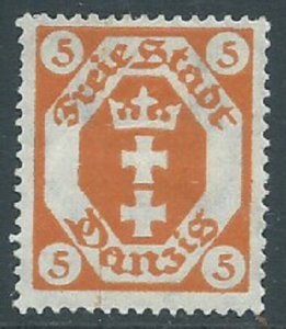 Danzig, Sc #81, 5pf MH