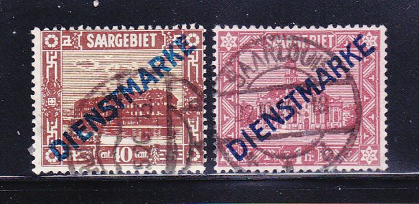 Saar O11, O15c U Overprints