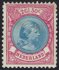 NETHERLANDS 1893 PRINCESS 2G50 PERF 11½ X 11