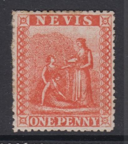 Nevis -Scott 14 - Medicinal Spring - 1876 - Mint - Single 1p - Stamp