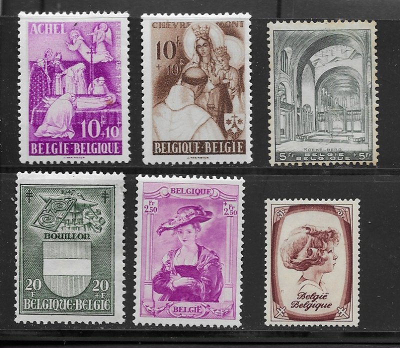 Belgium B220,247,446 and more MH, f- vf, see desc. 2019 CV $90.50