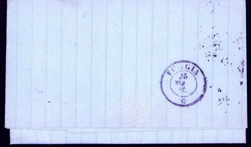 ITALY  CHIETI 1866 Sc #34 Folded Cover VF Contents