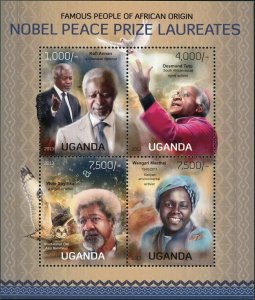 Nobel Peace Prize Stamp Kofi Annan Wangari Maathai Desmond Tutu S/S MNH #3075