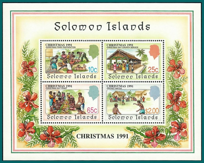 Solomon Islands 1991 Christmas, MS MNH #702a,SGMS707