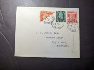 1941 England British Channel Islands Bisect Stamp Cover Guernsey CI Local Use