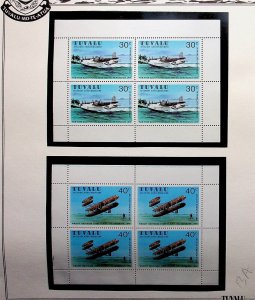 TUVALU Sc 142-45 NH MINISHEETS OF 1980 - AVIATION - (AF24)