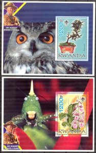 Rwanda 2005 Flowers Bonsai Scouts B. Powell 2 S/S MNH