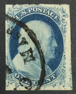 US #9 IMPERF USED $100 LOT #8528