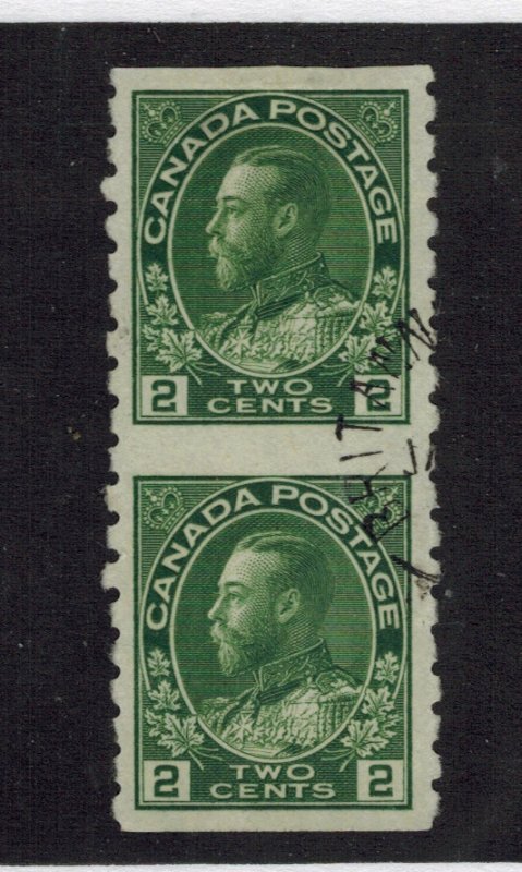 CANADA SCOTT 128a USED PAIR AND WELL CENTERED.