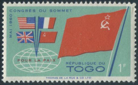 Togo 383 MLH Flags of big four (GI0120)