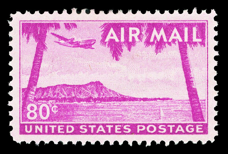 Scott C46 80c Airmail Mint VF OG LH Cat $4.50