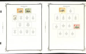 Swaziland Stamp Collection on 9 Scott Specialty Pages, 1889-1962 (BA)