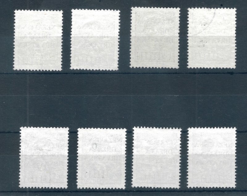 Croatia 1941 Stamps of Yugoslavia optd full set of stamps. MNH. Sg 1-8