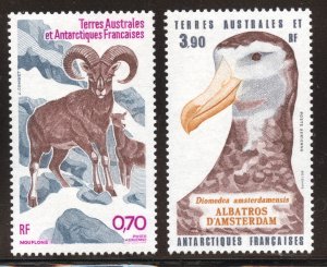 FSAT Scott C85-C86 MNHOG - 1985 Mouflon/Albatross Issue - SCV $2.30