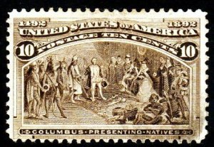 SC# 237 - (10c) - Columbus Presenting Natives at Court - USED