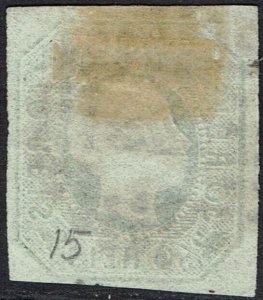 PORTUGAL 1862 KING EMBOSSED 50R USED