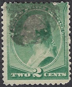 United States #213 2¢ George Washington (1883-88). Green. Used.