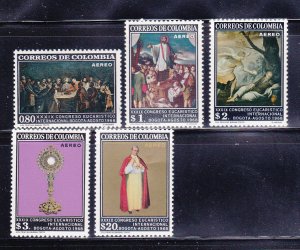 Colombia C502-C506 Set MNH  Eucharistic Congress (A)