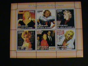 COLORFUL MARILYN MONROE STAMP SHEET #M9