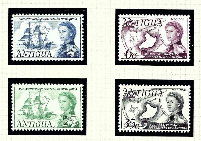 Antigua 195-98 MNH 1967 Barbuda Anniversary