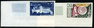 France, 1950-Present #1025,1028 (Ceres 1333-1334) Cat€48, 1962 30c Ramparts...