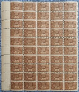 MALACK 972 3c Indian Territory, Full Sheet, F/VF or ..MORE.. sheet972