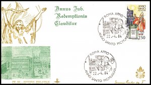 Vatican City Jubilee Year Redemtionis Clauditur 1984 Cover