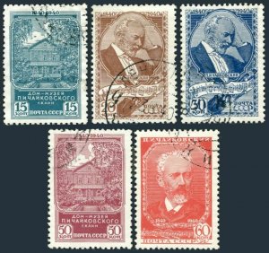 Russia 789-793, CTO. Michel 758-762. Petr Ilich Tchaikovsky, composer, 1940.