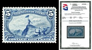 Scott 288 1898 5c Trans-Mississippi Mint Graded Superb 98 RG with PSE CERT