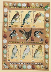 Cinderella Angola Cabinda  2011 British Birds III sheet of 6  MNH