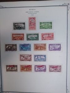 collection on pages Syria 1924-33 semipostals, airmails HI: CV $174