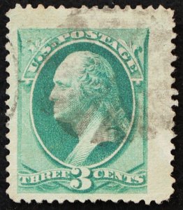 U.S. Used Stamp Scott #184 3c Washington. Massive Jumbo. Choice!