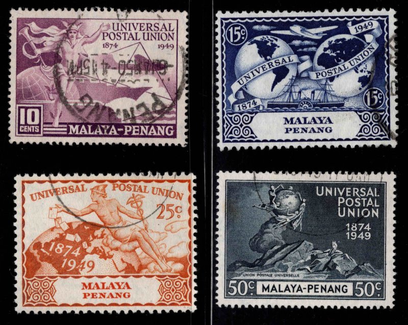 MALAYA Penang Scott 23-26 Used 1949 UPU set | Asia - Malaysia, General  Issue Stamp