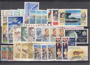 Philippines Sc 966/1009 used. 1967-69 issues, 31 different, sound, F-VF group