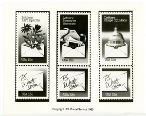 USA #1805-1810 Postage Photo Essay 8x10 USPS Stamp Releases Publicity BW Card