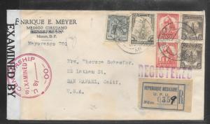 Just Fun Cover Mexico #731-32 on JUN/17/1942 Registered on Cover (my3672)