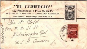 SCHALLSTAMPS MEXICO 1942 POSTAL HISTORY REG ADVERTISING CENSORED SEALED COVER