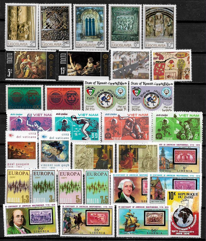 Worldwide Lot of Mint Never Hinged Stamps With Mostly Sets