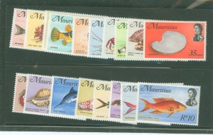 Mauritius #339-356 Mint (NH) Single (Complete Set)
