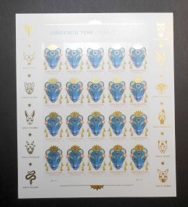 2020 Chinese New Year forever rate Sc 5428 full sheet MNH 20 stamps -Typical