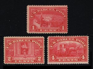 GENUINE SCOTT #Q1 Q2 Q4 F-VF ALL MINT OG H SET OF 3 PARCEL POST STAMPS #19465