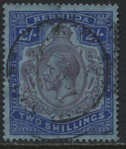 Bermuda KGV 1927 2/ ultra & violet on blue used