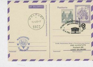 Austria 1983 Building Slogan Cancel Balloon Post Stationary Stamps Card Ref27517