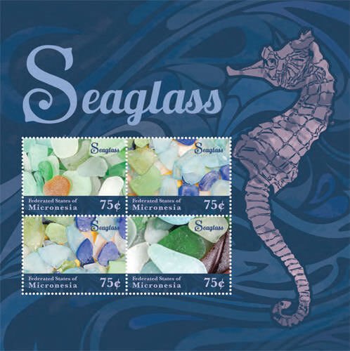 Micronesia 2014 - Seaglass - Sheet of 4 Stamps - Scott #1099 - MNH