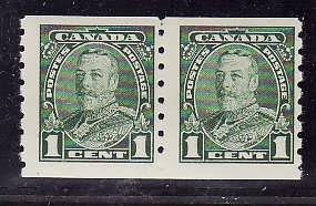 Canada-Sc#228-unused  NH KGV Pictorial coil pair-og-Cdn1024-1935-